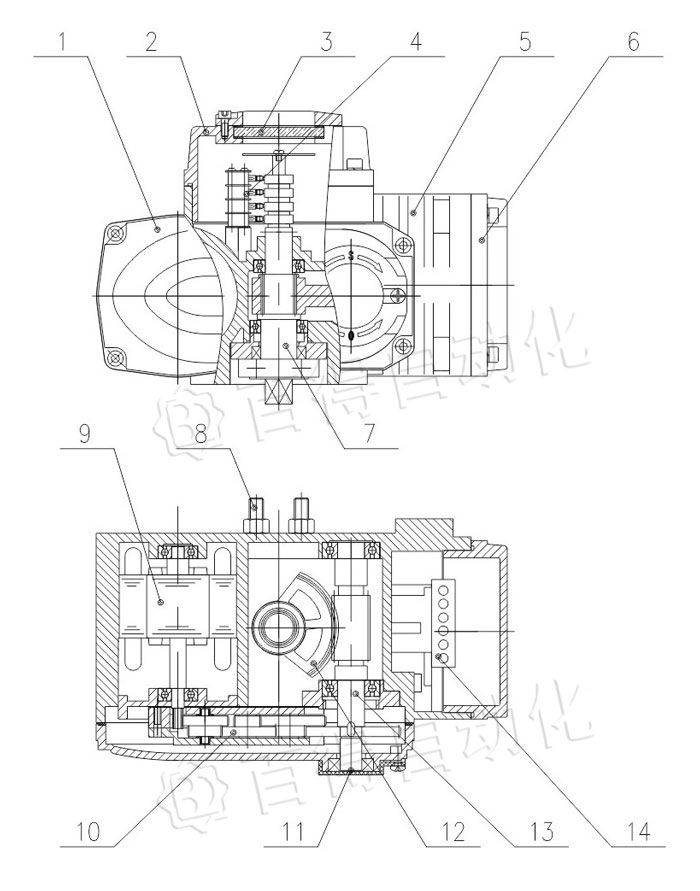 QH電動執(zhí)行器結構圖